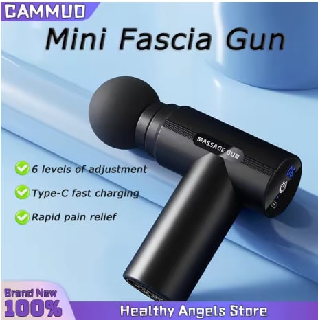 Fascial Massage Gun Electric Percussion Pistol Massager Body Neck Back Deep Tissue Muscle Relaxation Fitness Tool For Shoulder