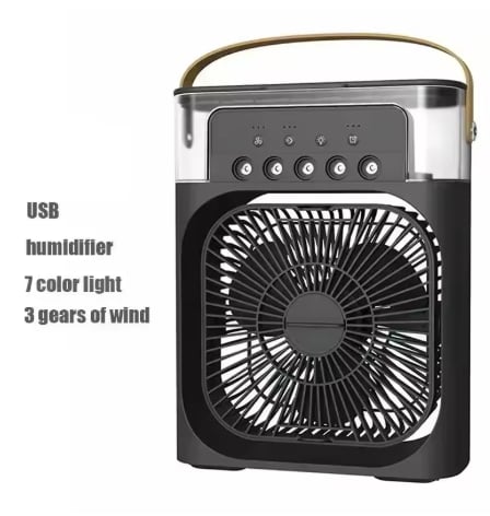 Portable 3-in-1 Air Cooler Fan-Humidifier,LED Night Light,Ideal for Office/Home Use Student dormitory,soft sound and strong wind